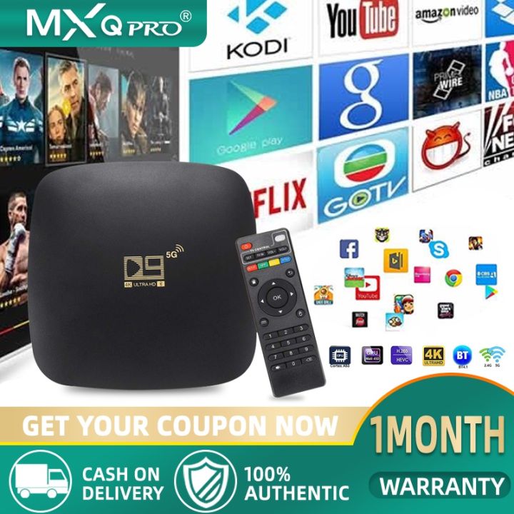 【COD】 mxq pro tv box 4k 5g 8gb 128gb D9 android smart digibox tv box ...