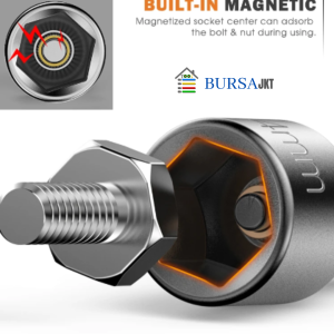 MATA BOR ROOFING 8mm x 65mm Magnetic Screwdriver Bit hex socket MAGNETIC NUT - BAUT KUNCI KEPALA ROOF