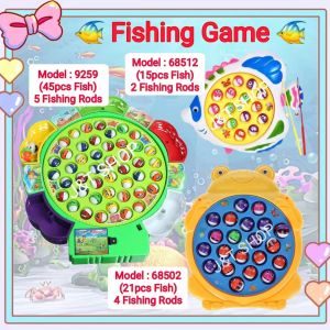 Children Fishing Toys Musical Fish Plate Set Fishing Game Education Toy