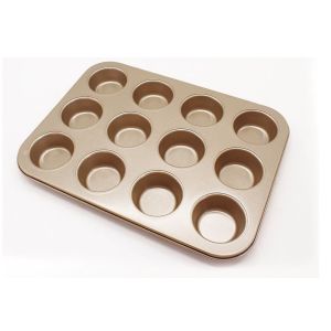 Premium Tray Loyang Muffin Cupcake Anti Lengket 6 Cetakan atau 12 Cetakan