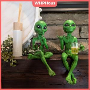 WP💓💛💖 Alien Resin Statue Ornament Alien Garden Sculptures & Statues Yard Best Art Decor For Indoor Outdoor Home Or Office Collectible Figurine Gift