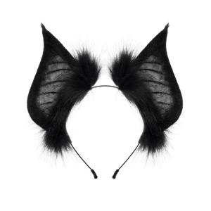 Handmade Bat Ear Headband Bat Girls Cosplay Accessories Beast Ears Fursuit Masquerades Halloween Cosplay Party