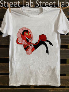 MenS Retro Punk Rock Graphic T-Shirt - Soft 100% Cotton Fun Cartoon Print Design Casual All-Match Style Machine Washable White With Red & Black Street Lab Streetwear Allseason Apparel    Playful Print Shirt    Durable Fabric Shirt Punk Accessorie