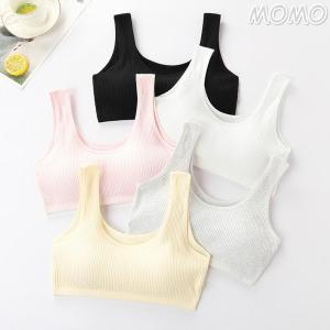 MOMO 12-16Yrs Kids Bra Teenage Sport Bra Girls Training Bra Underwear Solid Color Anti Peering Baby Bra