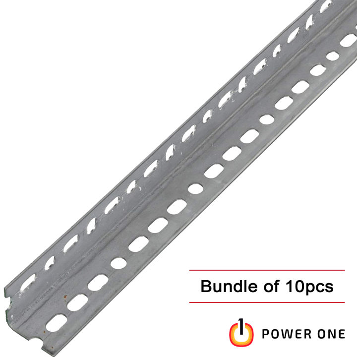 Steel Slotted Angle Bar, 10ft (1'' x 1'' x 1.5mm) (10 pcs) with Accessories