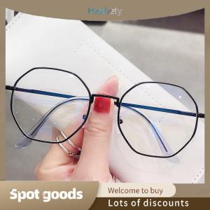 Heabety Fashion Glasses Ultralight Alloy Frame Plain Men Women Anti Blue Light Glasses Party Decorate Eyeglasses Glasses