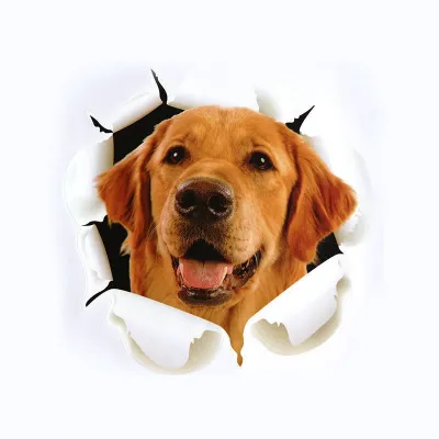 Tem decal 3D mèo cười ngộ nghĩnh dành cho ô tô