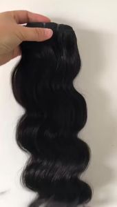 Body Natural Color Clip In Hair Human Hair European and American Wig Clip Hair