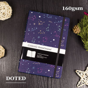 B6 Zodiac Stars Dotted Journal Hardcover 160gsm Thick Paper Dot Grid Notebook