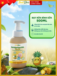 Bọt Rửa Bình Sữa Cho Bé PineBoo 500ml – Enzyme Sinh Học Từ Vỏ Dứa Dịu Lành Và An Toàn Cho Bé