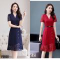 ĐẦM SUÔNG DỰ TIỆC PHỐI REN KÈM THẮT LƯNG SIÊU DỄ THƯƠNG. 