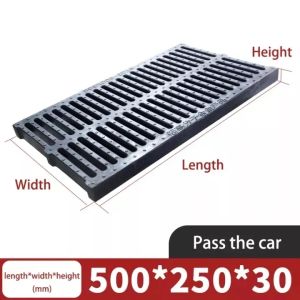 Lucky starMall 8pcs Resin plastics Outdoor sewers grille gutter cover grids Rain grate Rectangular well cover Drain cover