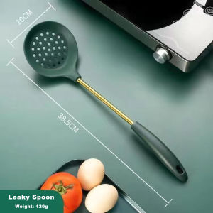 JustLiving Bộ Dụng Cụ Nhà Bếp Bằng Silicone Và Thép Không Gỉ 304 Thìa Silicone Chống Dính Chịu Nhiệt Độ Cao Dụng Cụ Nhà Bếp Chống Dính Dụng Cụ Nấu Ăn Đồ Dùng & Đồ Dùng