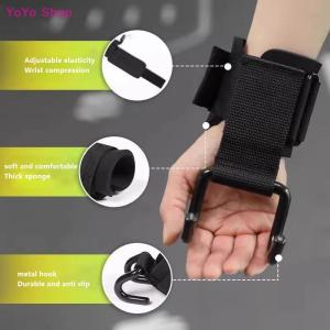 💕 YoYo Shop 💕 2PCS Weight Lifting Hook Grips With Wrist Wraps Hand-Bar Wrist Strap Gym Fitness Hook Weight Strap Pull-Ups Power Lifting Gloves
