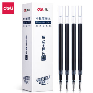 Deli Gel Pen Refill/ Isi Ulang Pulpen Gel 0.5mm Bisa Menulis Hingga 400m S206