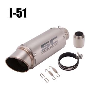 Universal 51/60MM Inlet Motorcycle Exhaust Pipe SC Project Exhaust Mufflers