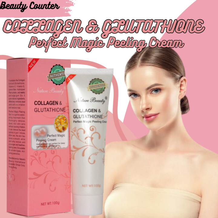 nature beauty collagen and glutathione perfect magic peeling cream Nature Beauty Collagen & Glutathione Peeling Cream - Perfect Magic Formula  for Skin Care - 100g Tube