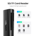 UGREEN SD Card Reader Portable USB 3.0 Dual Slot Flash Memory Card Adapter Hub for TF, SD, Micro SD, SDXC, SDHC, MMC, RS-MMC, Micro SDXC, Micro SDHC, UHS-I for Mac, Windows, Linux, Chrome, PC, Laptop. 