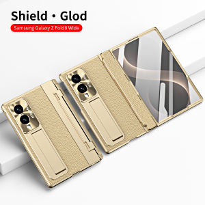 For Samsung Galaxy Z Fold 8 Case With Stand tempered glass film Protective Cover For Magsafe Wireless Charging Shell