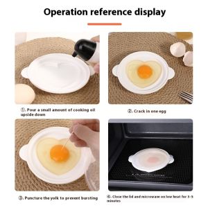 Hellobabyu hình trái tim lò vi sóng hấp trứng khuôn cho nấu bếp công cụ
