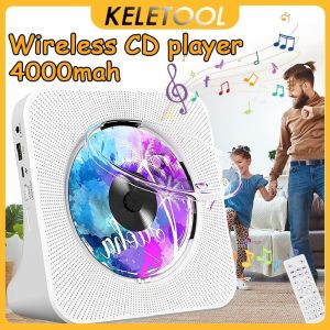 2 IN 1 Wall Bluetooth cd Portable CD Player with Bluetooth Wall Mountable CD Players Music Player Home Audio Speakers LCD Display