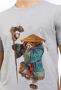 Kaos Pria Gambar 3D Premium Tongkat Panda Katun 24s H056 By Hans & Co