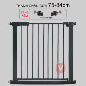 Thanh Chắn Cầu Thang Hành Lang Màu Đen Chắn Cửa Bảo Vệ Bé Không Khoan Đục V-BABY