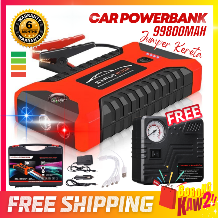 BKK 99800MAH MultiFunction Car Jumper Power Bank Emergency Starter