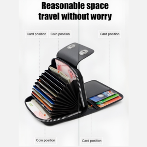 Large capacity business card holder zipper case