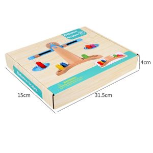 Balance Weighing Scale Toy - Wooden Weighing Scale Toys - Parent Children Interaction Balance Scales Toy - Educational Toys for kid