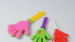 28CM Red & White Hand Clappers-Plastic Cheer Sticks for Singapore National Day Sports Events Cheerleading party