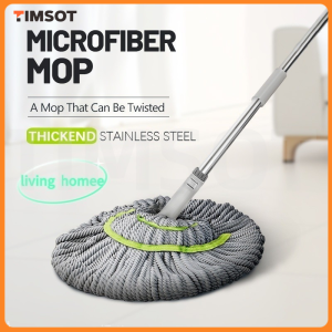 TIMSOT Spin Mop Magic Mop Hand Self-Wringing Swob 360° all-round adjustable Household Floor Kitchen Cleaning Tools