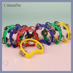 [Cumarba] 1pc Plastic Percussion Tambourine For Adults Hand Tambourine Musical Instrument 4 Bells On ABS Tambourine Musical Rhythm Instrum
