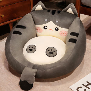 Cartoon Cute Cat Futon Cushion Soft Stuffed Plush Cushion Back Cushion Sofa Household Thickened Tatami Bedroom Floor Cushion