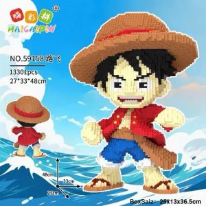 ️现货️ReadyStocks 59158 Connection luffy One Piece blocks toys 海贼王 路飞 嗨彩拼 成人 拼插装 积木 玩具