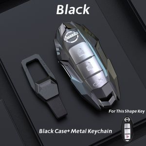 Mecha Zinc Alloy Premium Car Key Fob Case Cover Shell Keychain Metal Remote Holder Protector For Nissan Xtrail Almera Serena March Micra Livina Juke Leaf Note Cube Kicks Terra Tiida