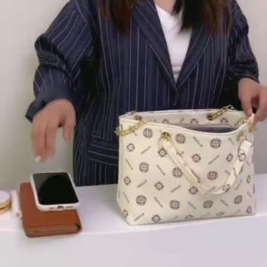korean Fashion Large Capacity Handbag Tote Bag with Zipper casual Shoulder bag for woman #8244