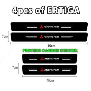 Mitsubishi pajero sport Print sill plate Pajero carbon 3D anti gores pintu pijakan mobil pajero 4pcs