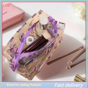 [COD]💖💖💖 กระเป๋าเครื่องสำอางใสดีไซน์สร้างสรรค์สำหรับผู้หญิง1ชิ้นกระเป๋าจัดระเบียบกระเป๋าใส่เครื่องสำอางความจุขนาดใหญ่น่ารักกระเป๋าใส่ลิปสติกแบบพกพา