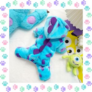 【Big savings】 Whisker Cute Dog Clothes Coral Fleece Cat Hoodie Puppy Sweater Dog Dinosaur Transformation Costume Pet Four Legged Clothes