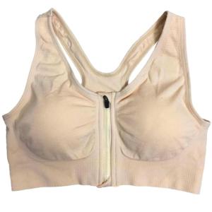 Womens chịu tác động cao Áo ngực thể Thao Khóa kéo phía trước buộc áo ngực không dây bài hỗ trợ Workout áo ngực với miếng đệm có thể tháo rời