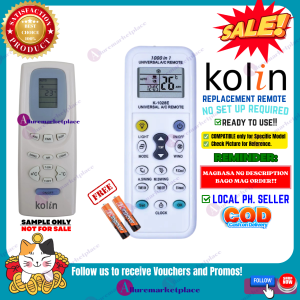 KOLIN AIR Conditioner Remote Universal [**Mag Basa B4 Umorder**] KOLIN AIRCON WINDOW TYPE AC Remote NON-INVERTER OR INVERTER KOLIN Aircon Remote alluremarketplace2nd
