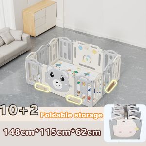 Playpen for Baby Playard Foldable Easy Install Adjustable Safety Fence Large Area Healthy Material Indoor
