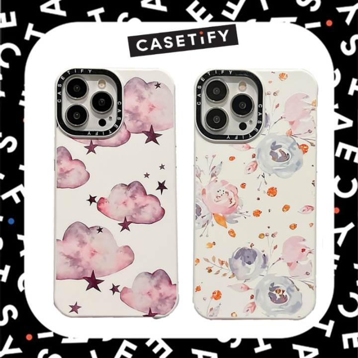 New Casetify Pretty Rose Pink Clouds Star Silicone TPU Case Cover For