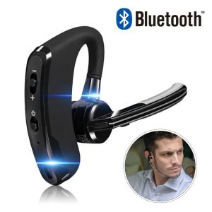 Kebidumei V8 Business Bluetooth Earphone Stereo Headphone Wireless Hands-free Mic Headset with Voice Control Noise Reduction Ear Hook Earbud
