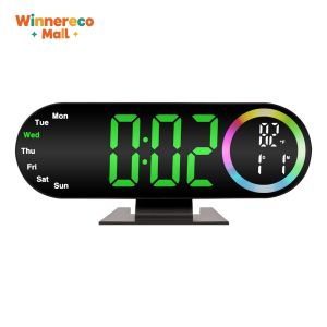 Heavy Sleepers Digital LED Alarm Clock with Large Screen USB Powered Modern Design