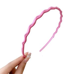 Candygirl HeadBands for Girl Wavy HeadBand for Kid Thin Headband Non Slip Candy Color Headband Plastic Hair Hoop