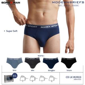 SOREX CD LK M3903 | CD Celana Dalam Segitiga Sport Pria Super Soft  [ 1 Box isi 2 ]