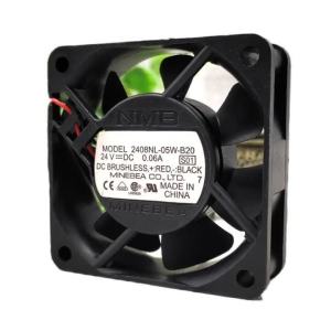 6cm Fan for NMB 2408NL-05W-B20 60X60X20mm DC 24V 0.06A Double Ball Industrial Server Cooling Fan Compact & Durable