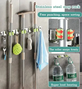 Hangers Multi-color Organizer Mop Storage No-punch Roller Design Various Specifications to Choose From